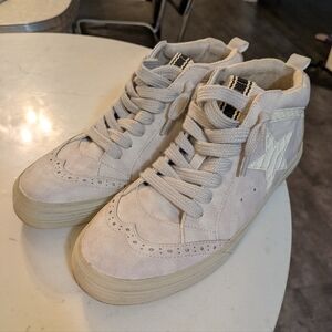 Women's Cream High-Top Sneakers